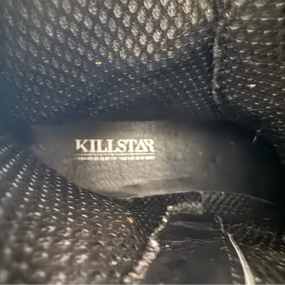 Killstar Luna Black Platform Boots 8 Vegan Leather Rare Punk Goth - Picture 13 of 14